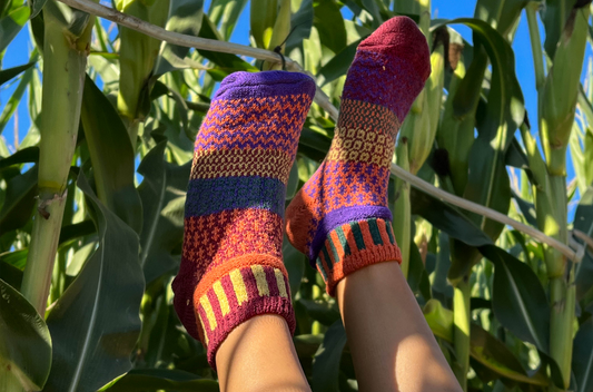 Fall Foliage Quarter Socks